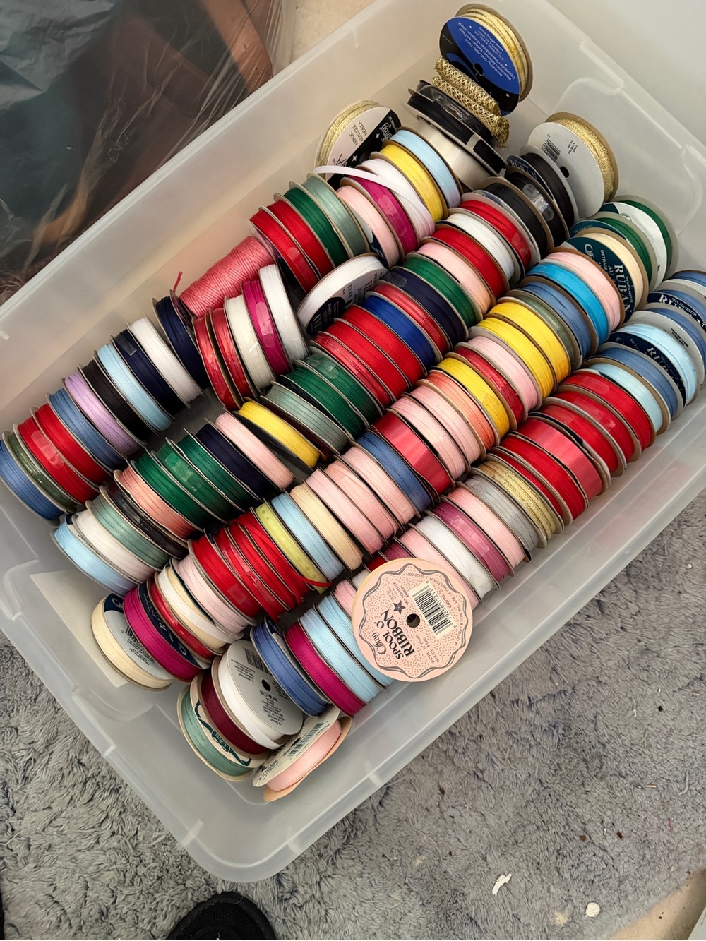 Multi-Color Ribbon  collection selling as bundle big trash bag full